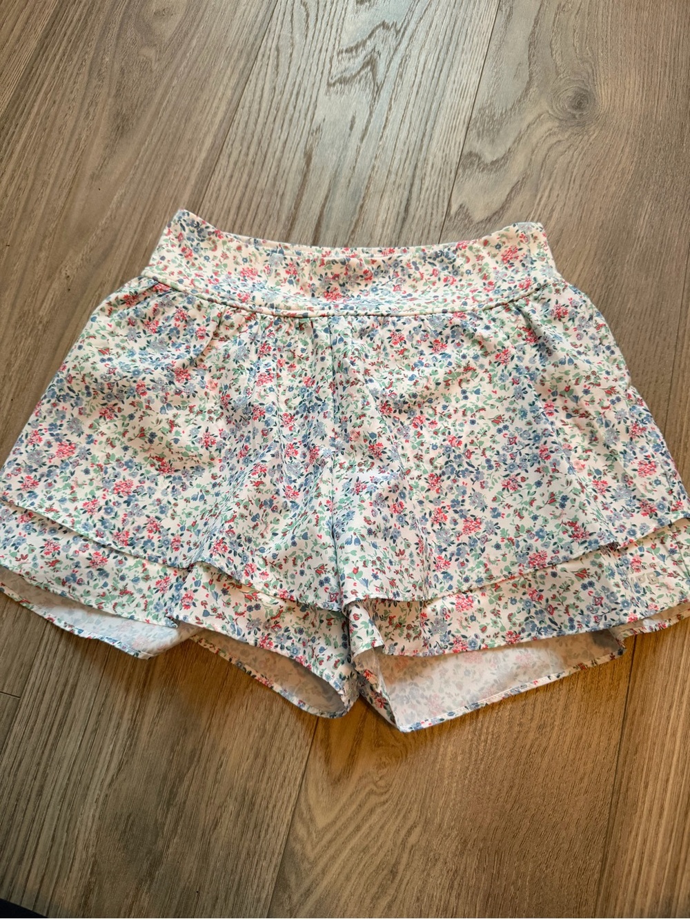 Abercrombie Kids YPB Floral Tiered Running Skort Shorts Size 11/12